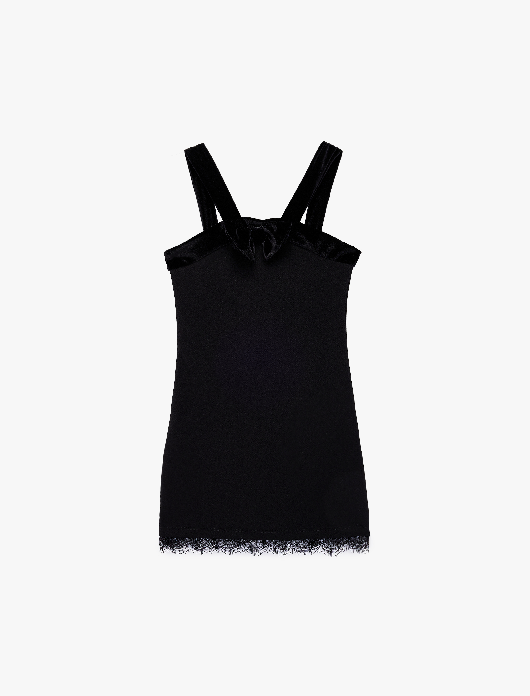  Kız Çocuk Fiyonk Detaylı Diz Üstü Askılı Yılbaşı Elbise