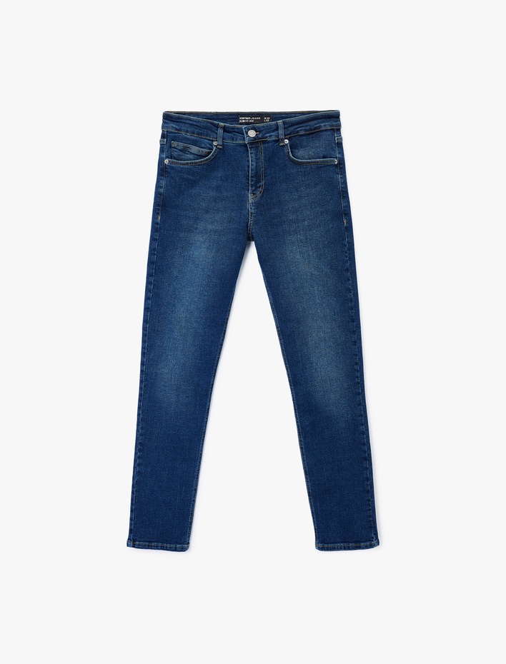  Pamuklu Normal Bel Slim Fit Jean Pantolon - Brad Jean