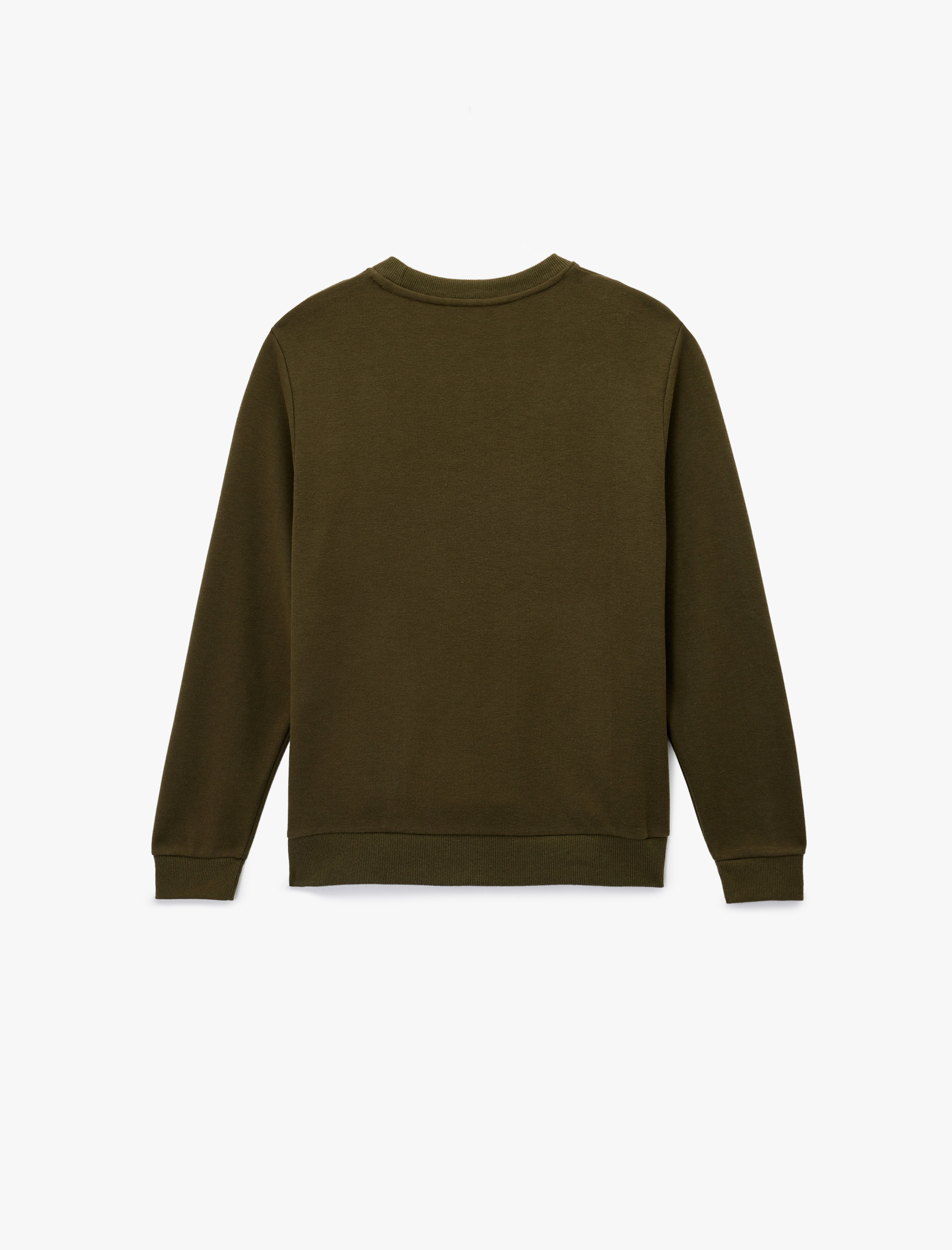   Regular Fit Uzun Kollu Bisiklet Yaka Baskılı Sweatshirt