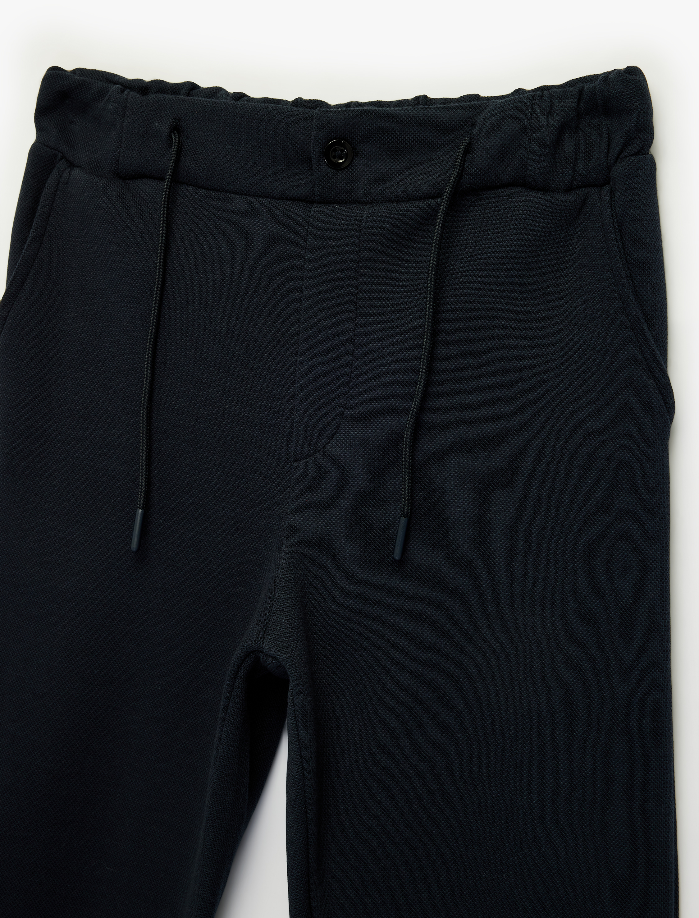  Erkek Çocuk Fermuarlı Cepli Pamuklu Beli Bağcıklı Basic Eşofman Altı