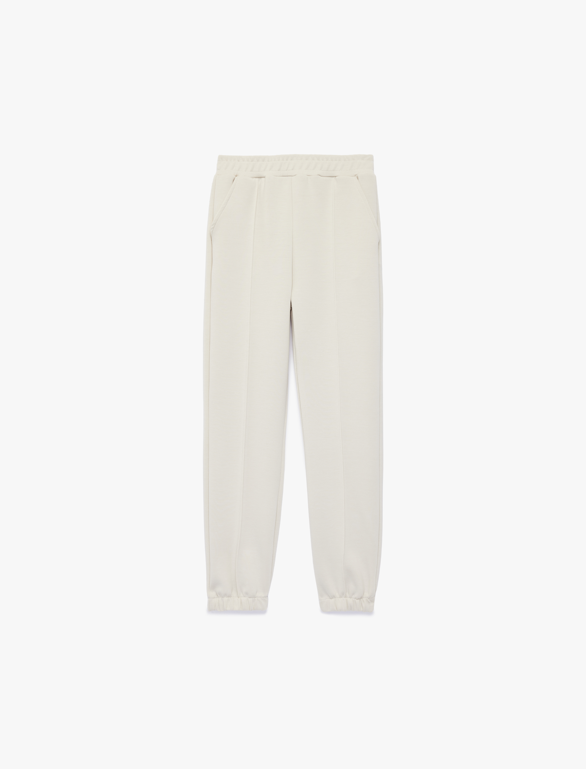  Kız Çocuk Modal Karışımlı Cepli Basic Jogger Eşofman Altı