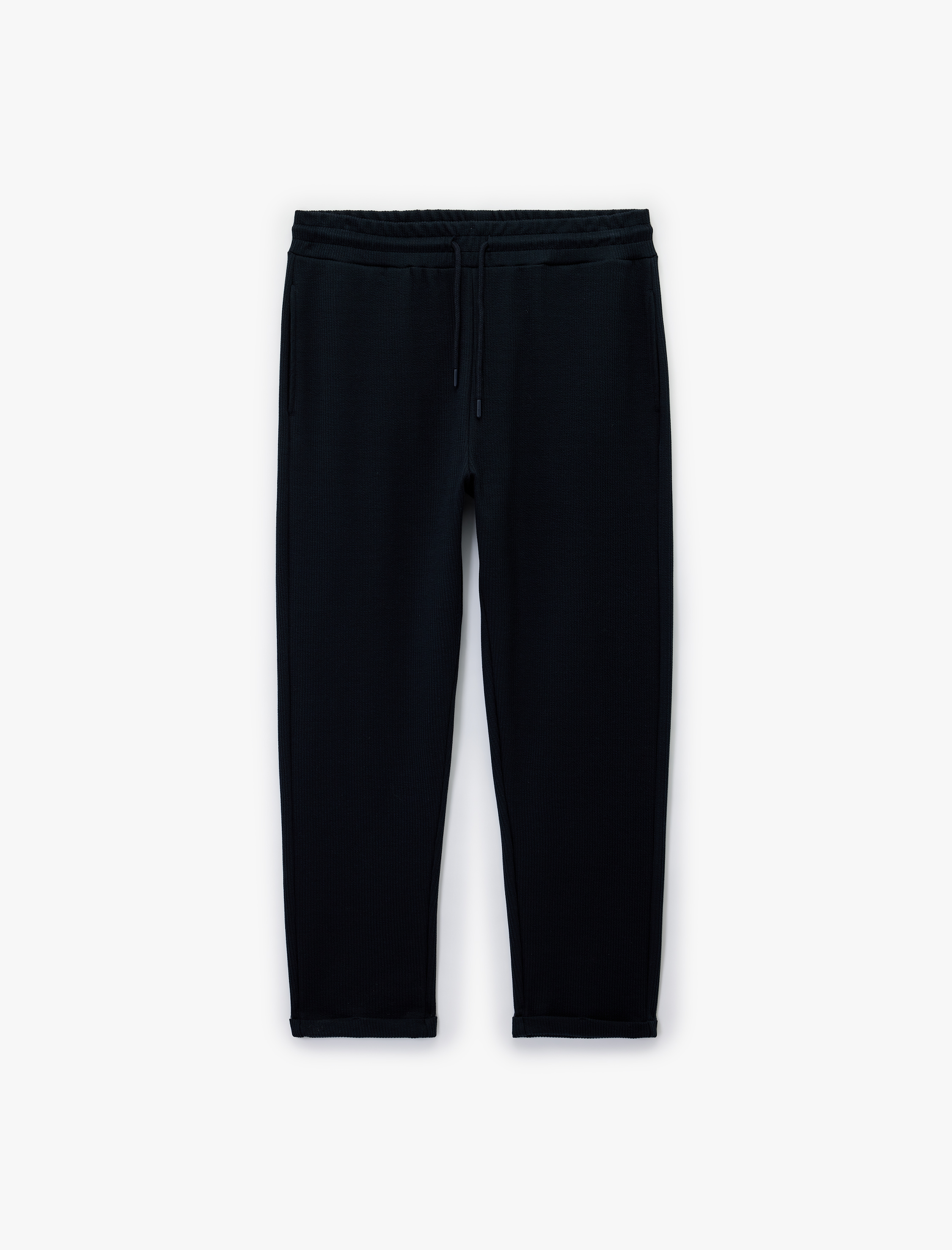   Duble Paça Cepli Beli Bağcıklı Eşofman Altı