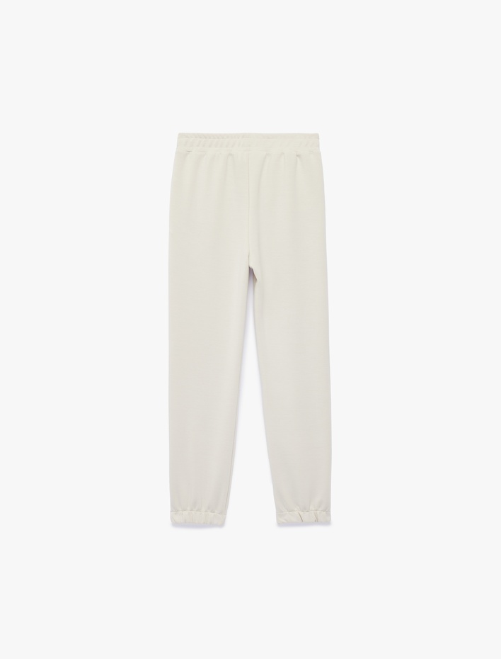Kız Çocuk Modal Karışımlı Cepli Basic Jogger Eşofman Altı