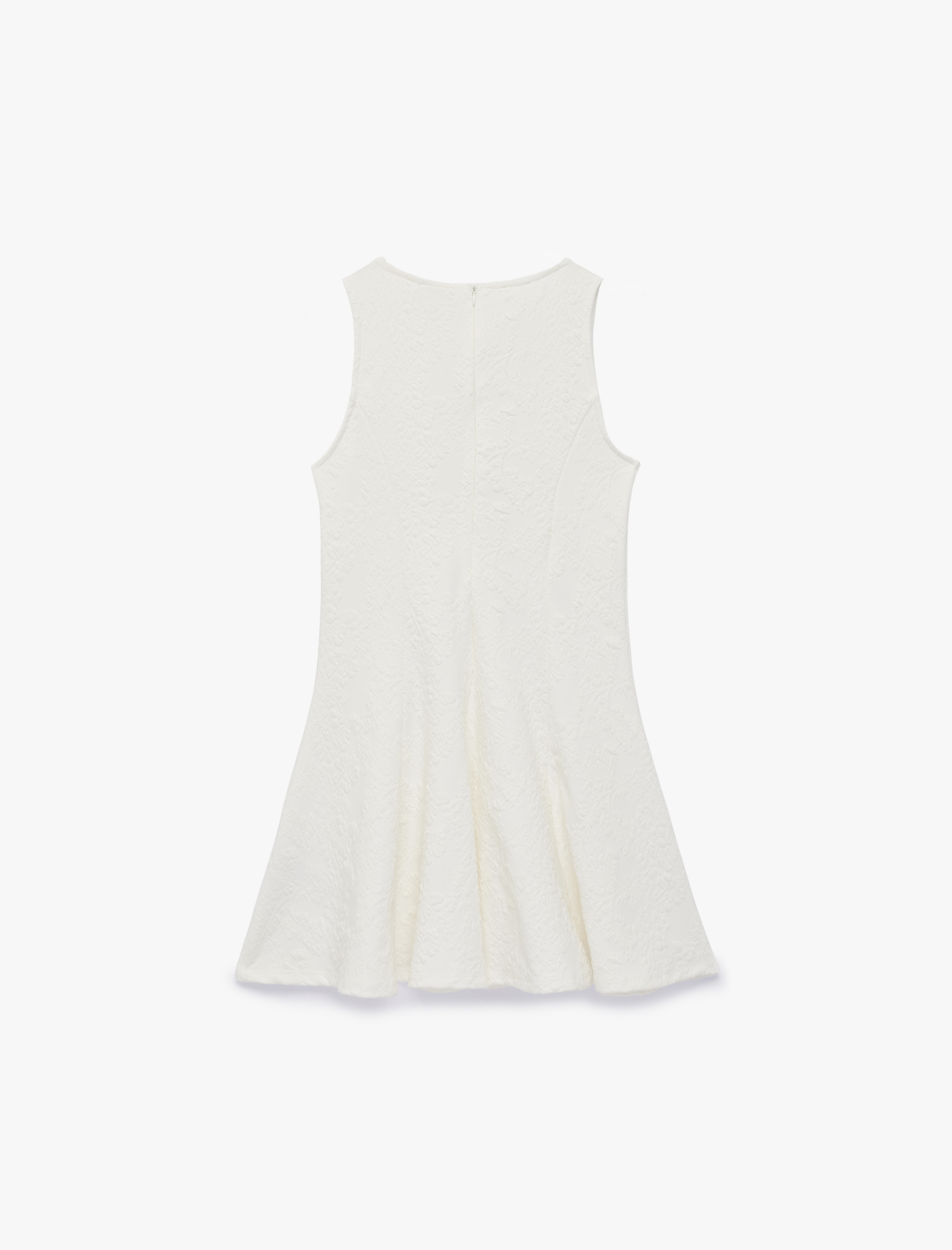  Kız Çocuk Bisiklet Yaka Pileli Dokulu Kolsuz Elbise