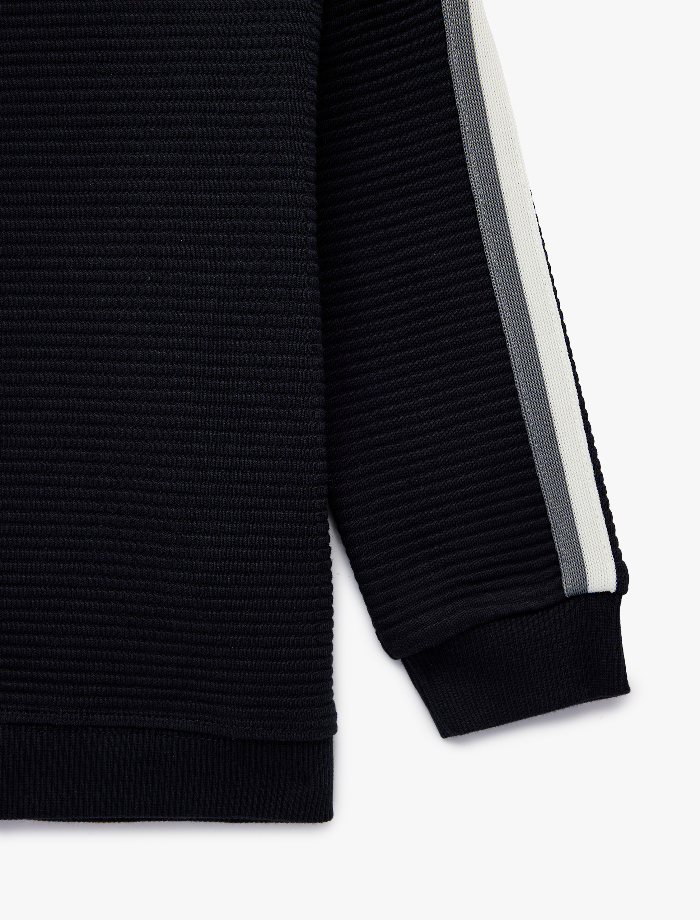  Erkek Bebek Bisiklet Yaka Uzun Kollu Pamuklu Oversize Sweatshirt