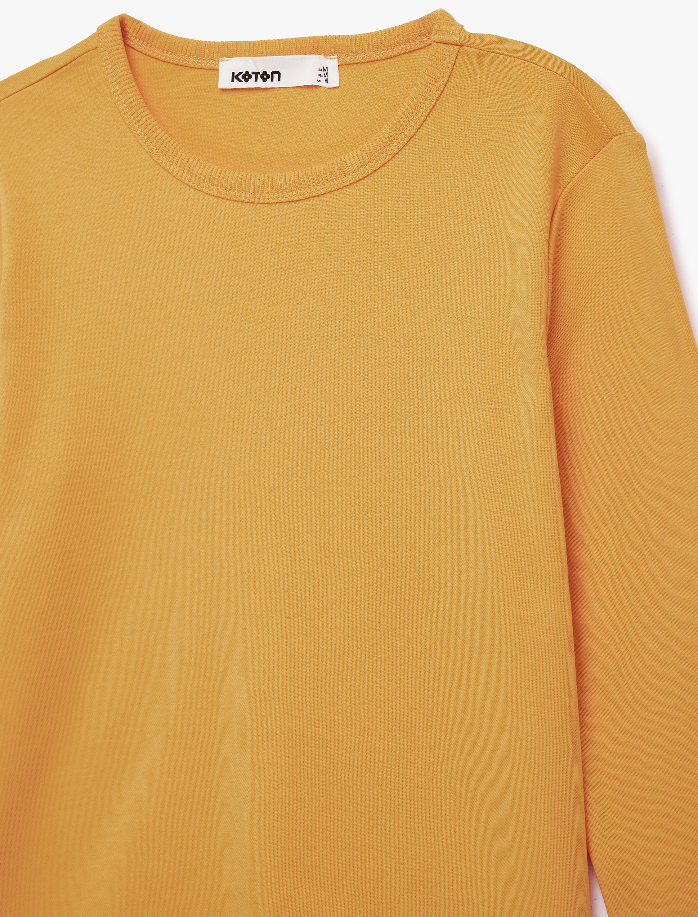   Pamuklu Uzun Kollu Bisiklet Yaka Basic Tişört