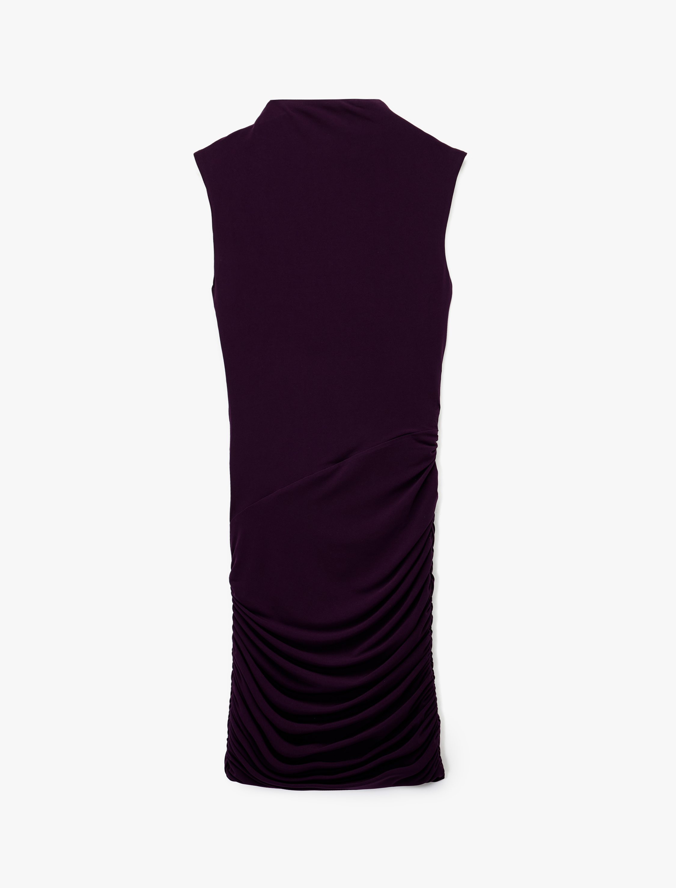   Koton X Sibil Çetinkaya -  Hafif Dik Yaka Drapeli Kolsuz Mini Elbise