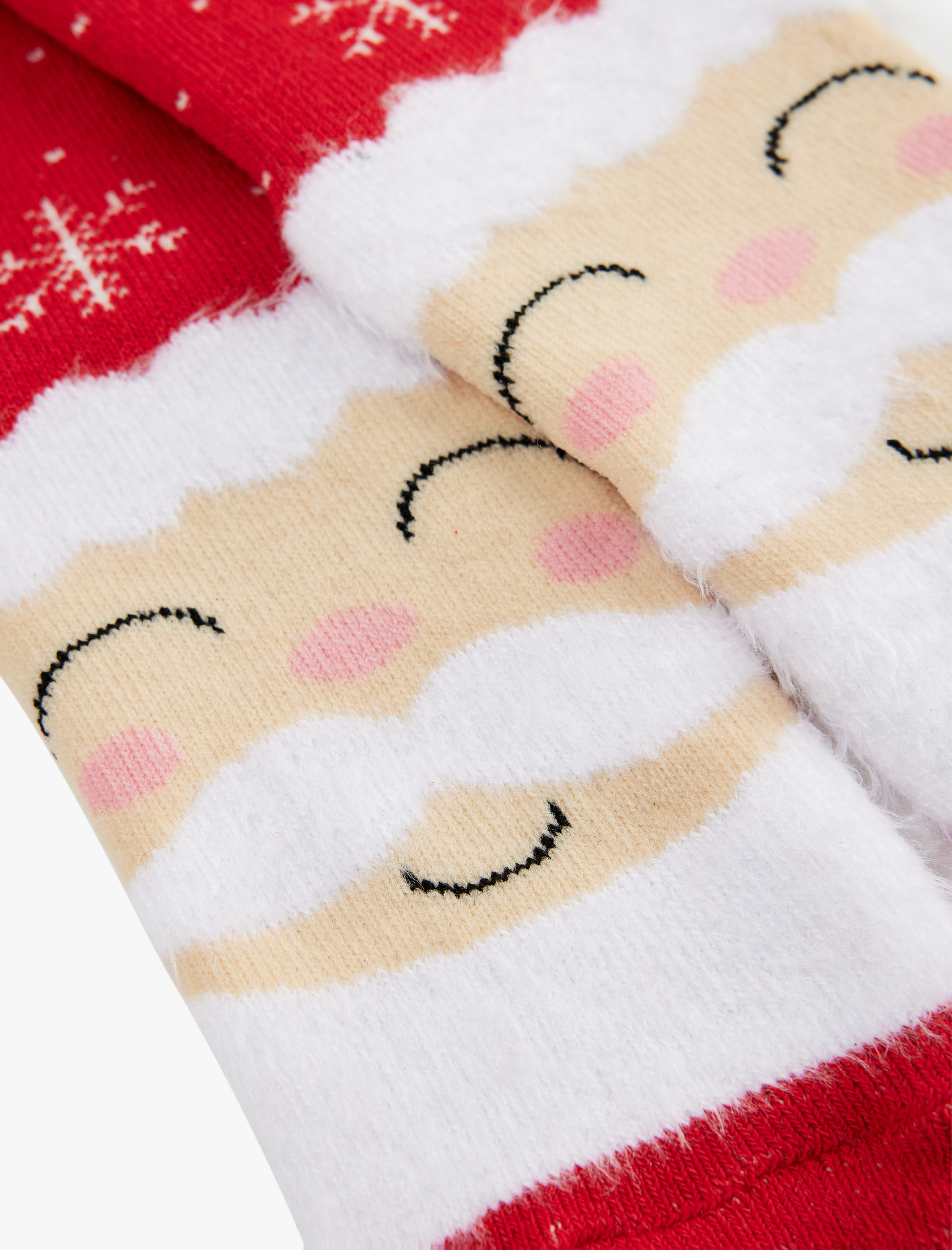  Erkek Çocuk Noel Baba Desenli Havlu Yılbaşı Çorabı