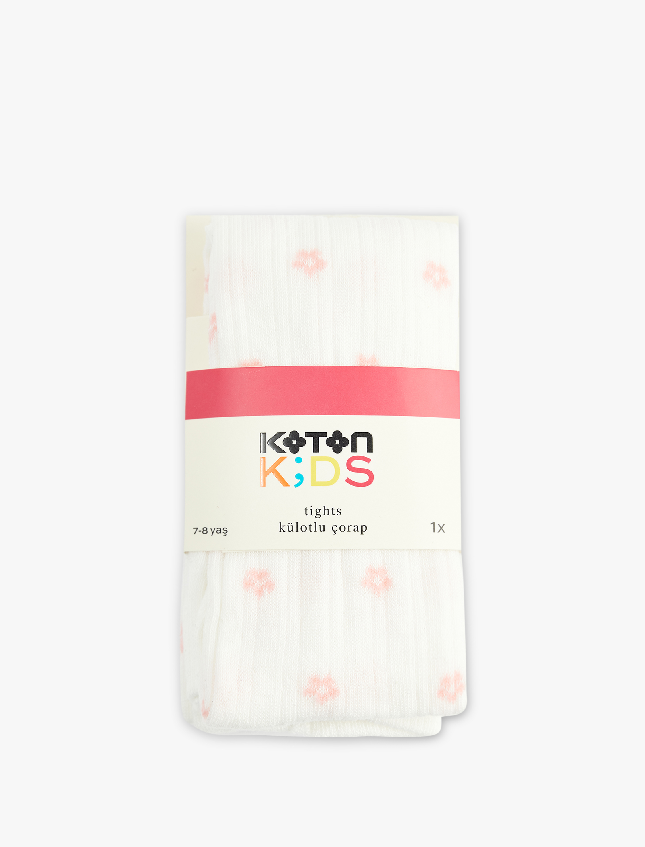  Kız Çocuk Pamuklu Kalp Desenli Külotlu Çorap