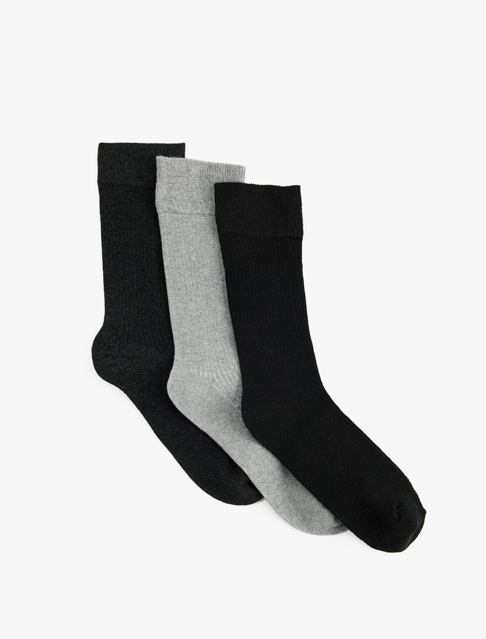 Erkek Çok Renkli 3'lü Soket Çorap Seti