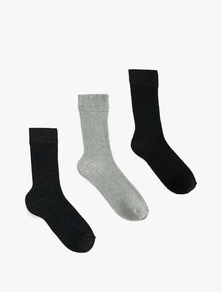 Erkek Çok Renkli 3'lü Soket Çorap Seti