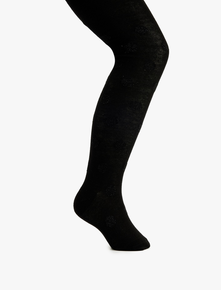 Kız Çocuk Pamuklu Simli 50 Den Külotlu Çorap