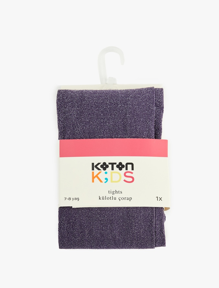 Kız Çocuk Simli 40 Den Külotlu Çorap