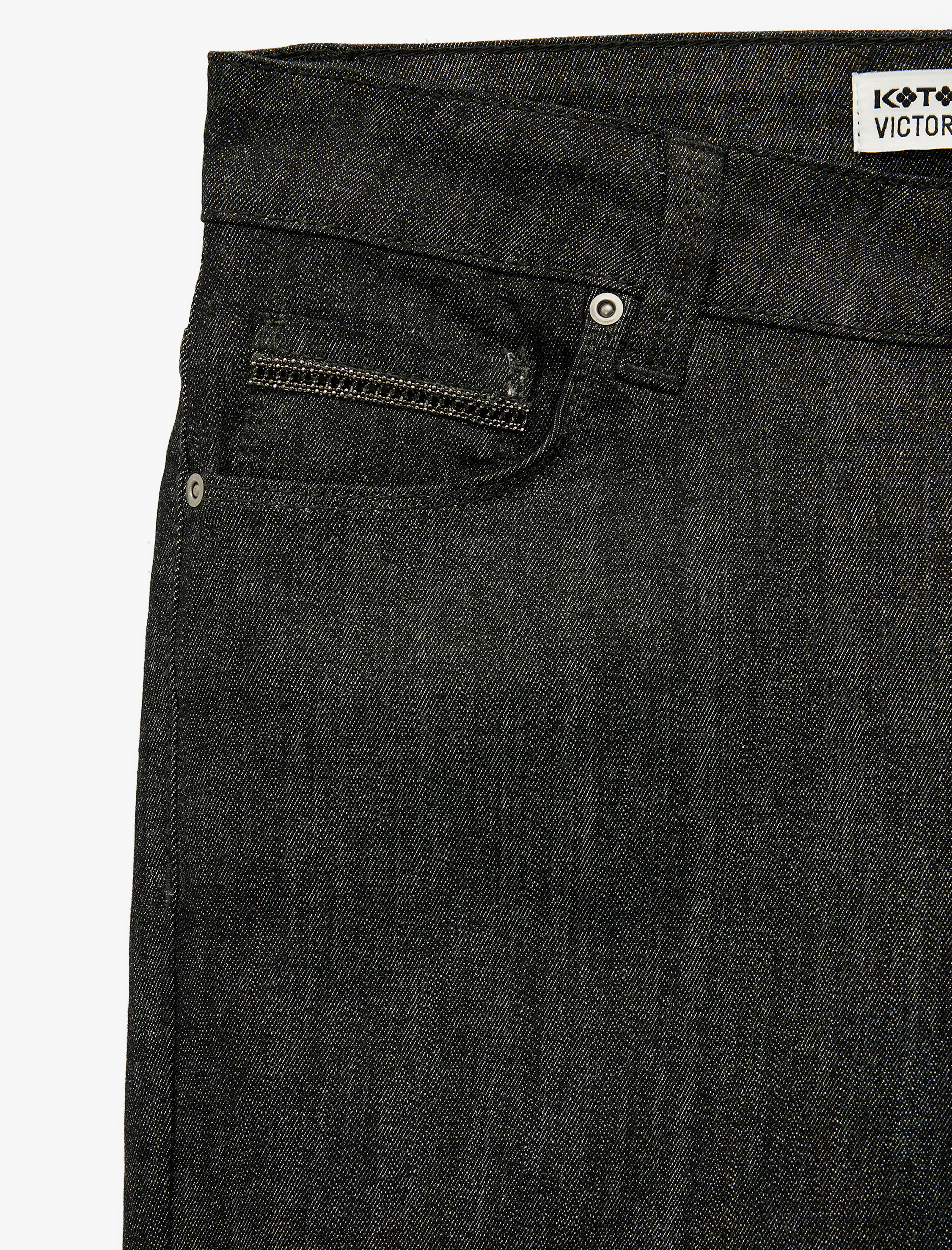   Dar Kalıp Cepli İspanyol Paça Jean Pantolon - Flare Jeans