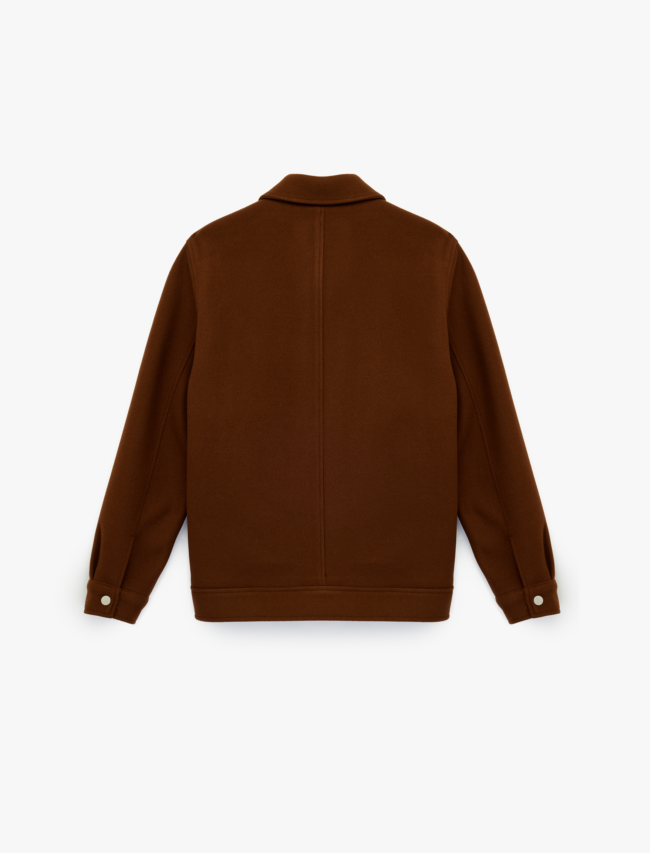   Regular Fit Cepli Gömlek Yaka Fermuarlı Kaşe Ceket