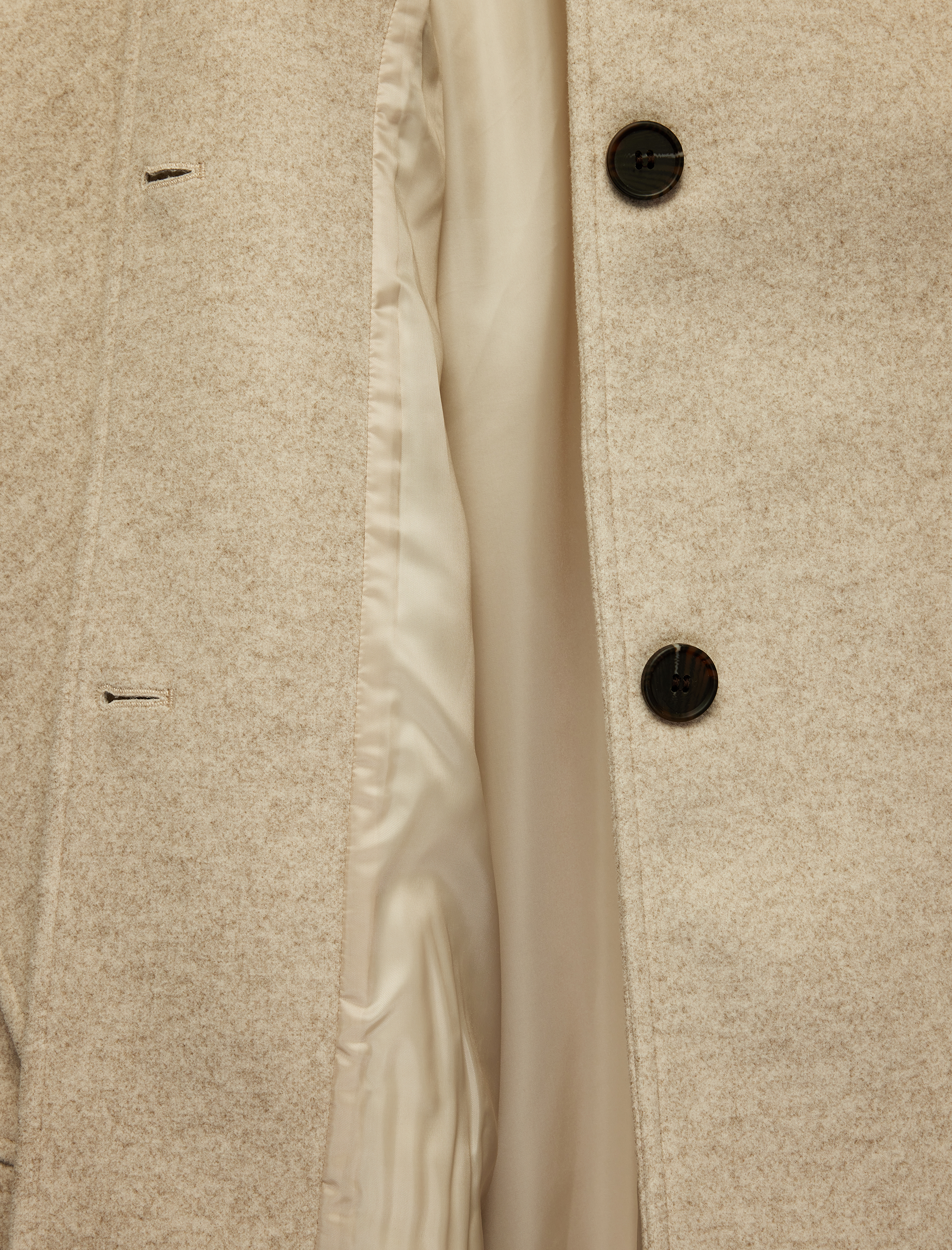   Atkılı Oversize Kaban Kaşe Uzun Kollu Düğmeli Cepli