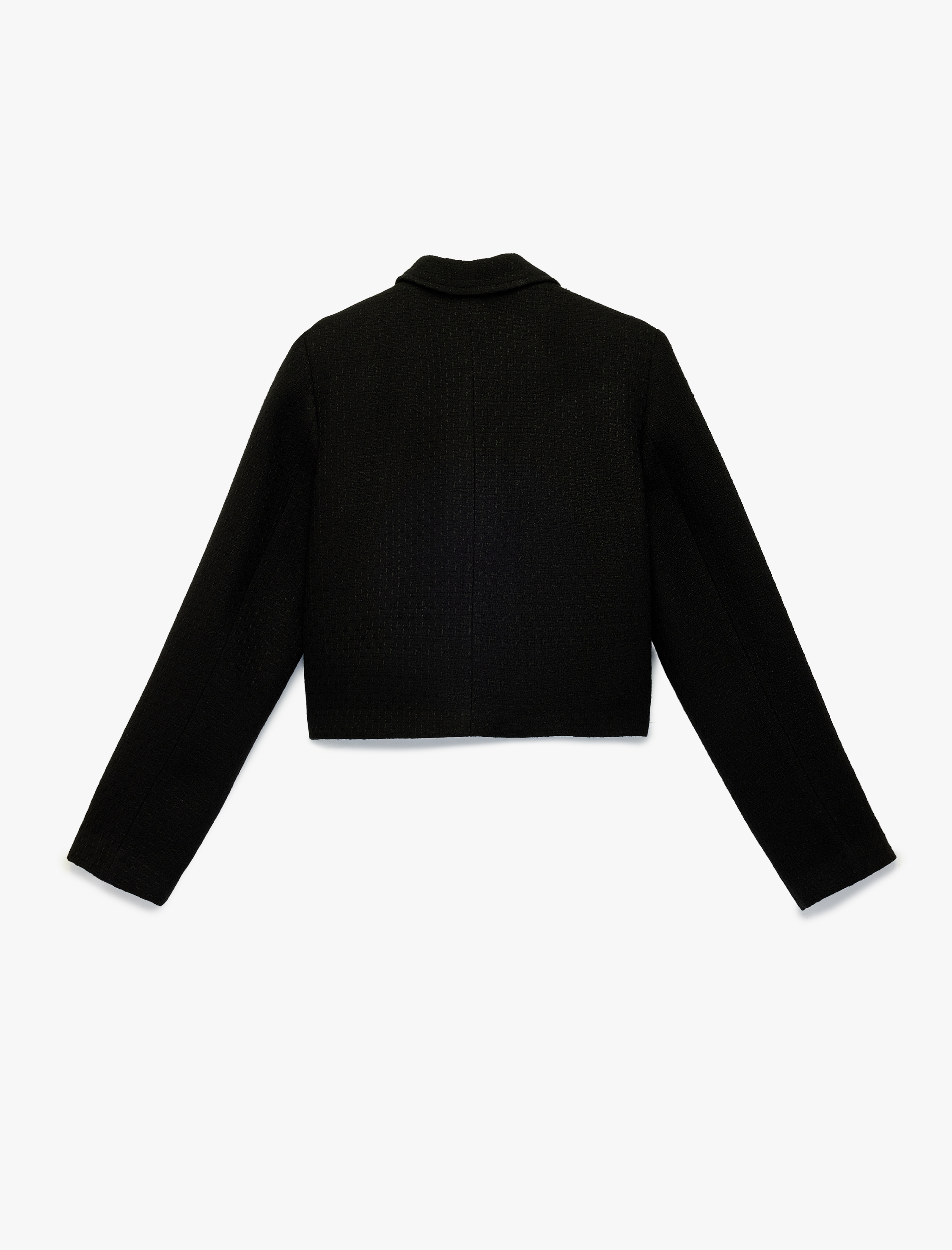   Cepli Düğmeli Uzun Kollu Tüvit Ceket