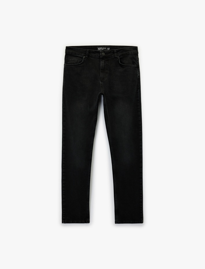  Pamuklu Normal Bel Slim Fit Jean Pantolon - Brad Jean