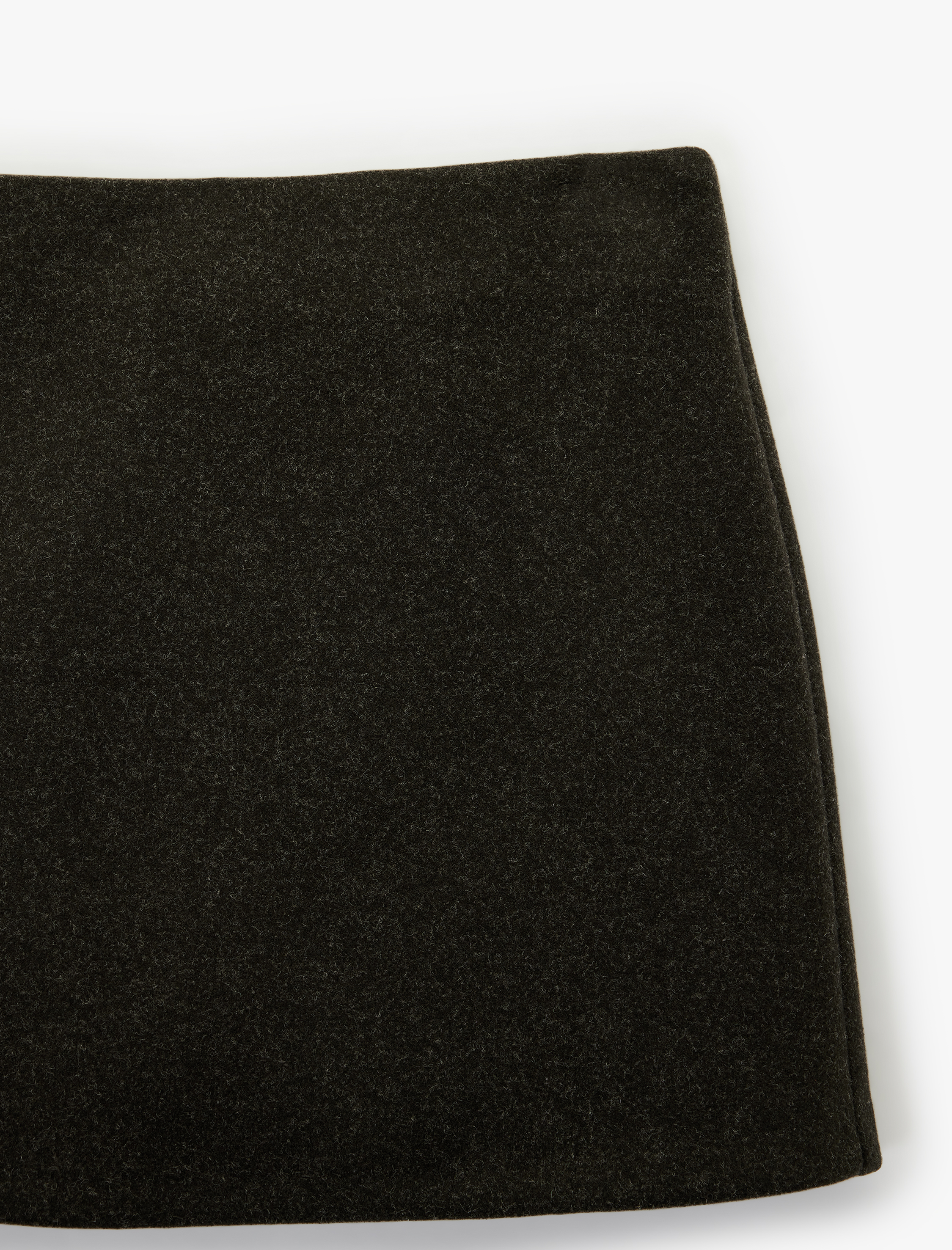   Regular Fit A Kesim Kaşe Mini Etek