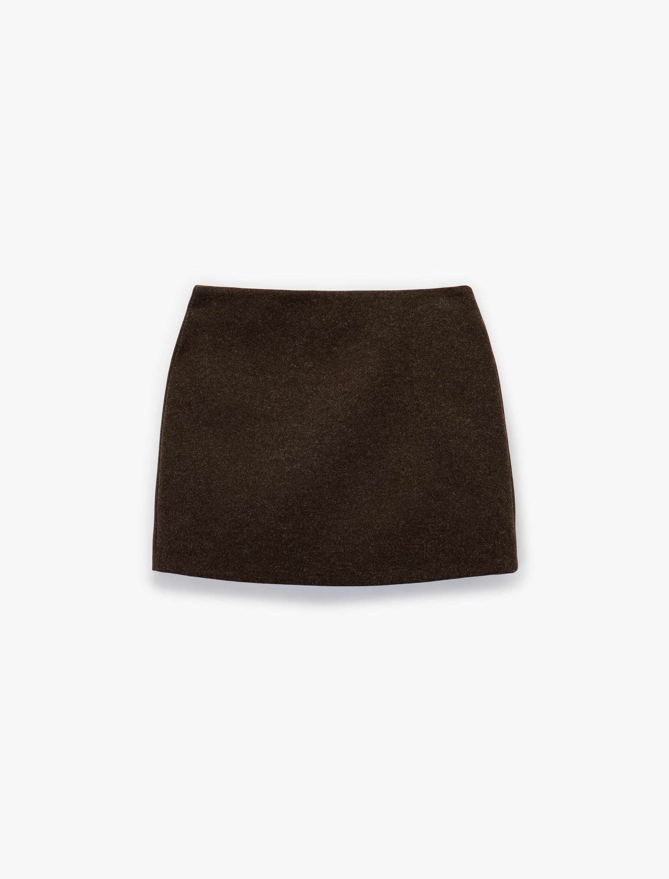   Regular Fit A Kesim Kaşe Mini Etek