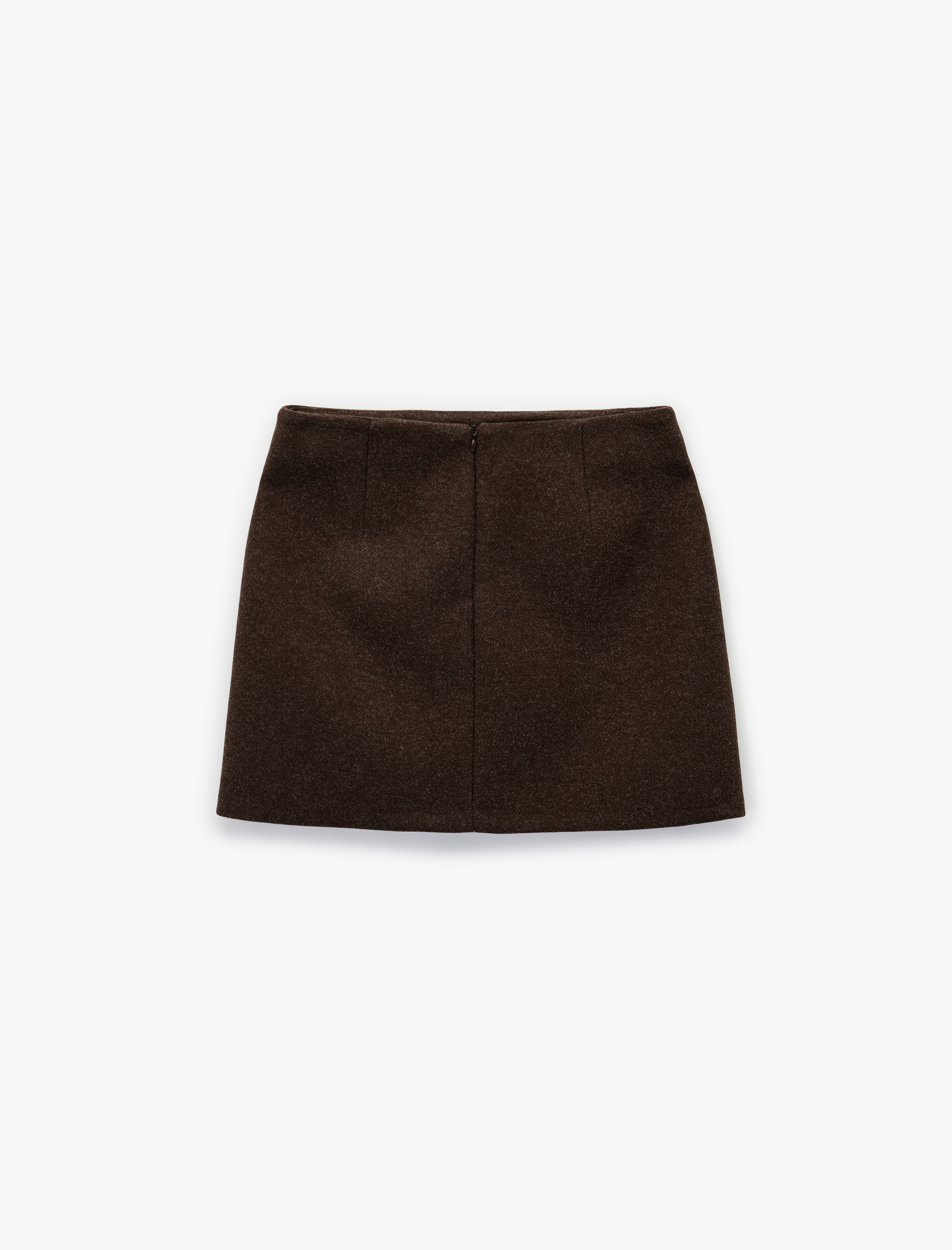   Regular Fit A Kesim Kaşe Mini Etek