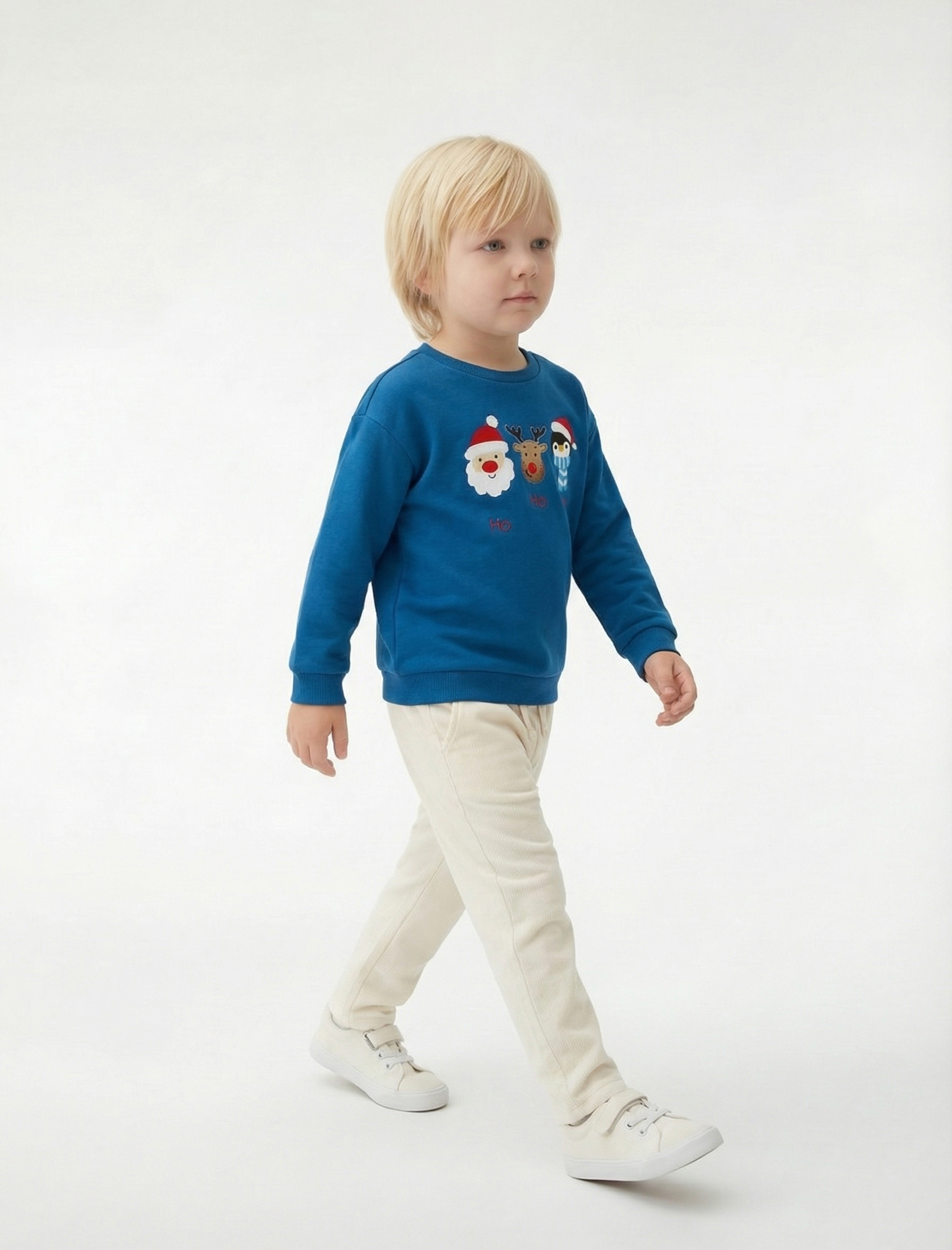  Erkek Bebek Beli Bağlamalı Cep Detaylı Basic Kadife Pantolon