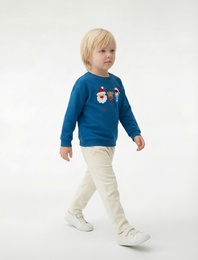 Beli Bağlamalı Cep Detaylı Basic Kadife Pantolon