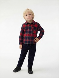 Beli Bağlamalı Cep Detaylı Basic Kadife Pantolon