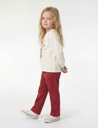 Pamuklu Cep Detaylı Geniş Paça Pantolon