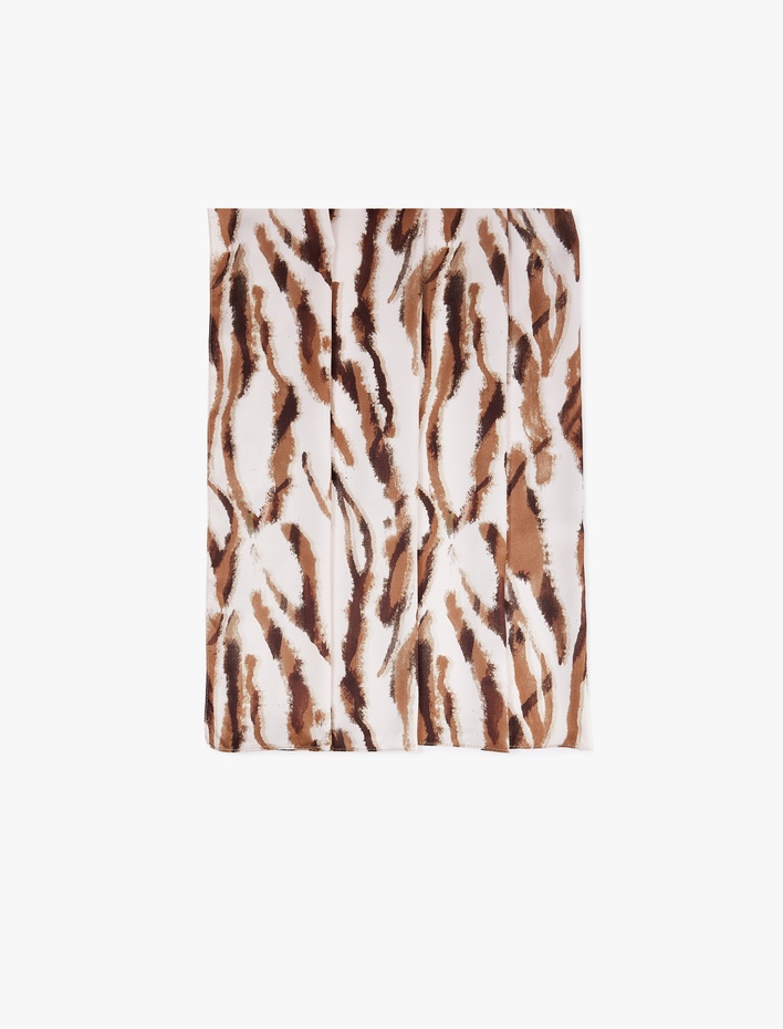 Kadın Çok Renkli Desenli Kare Şal