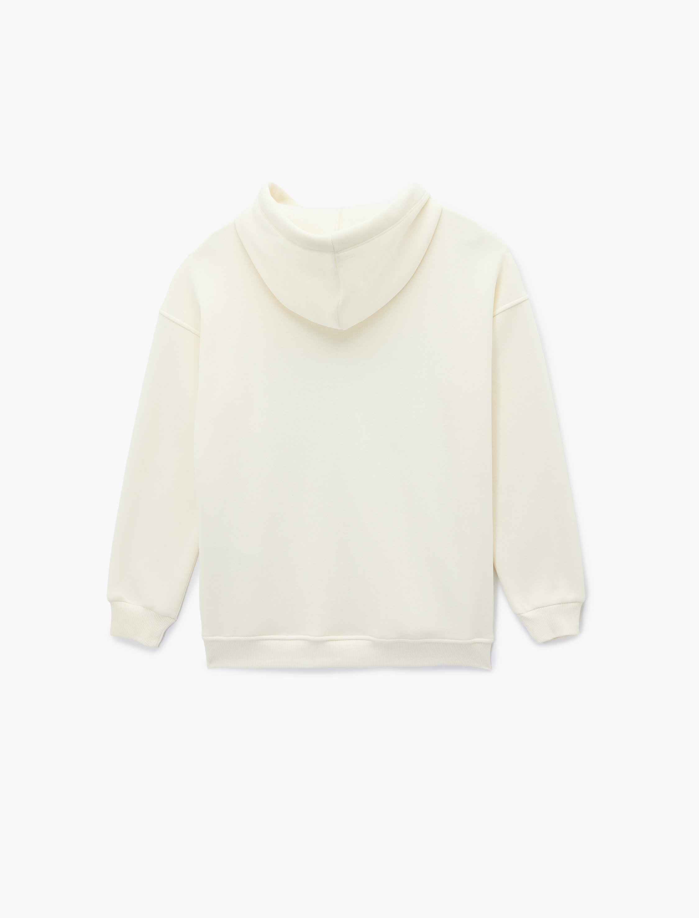   Rahat Kalıp Şardonlu Uzun Kollu Baskılı Kapüşonlu Sweatshirt