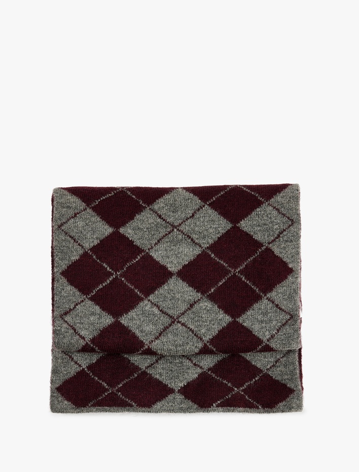 Kadın Baklava Desenli Uzun Atkı