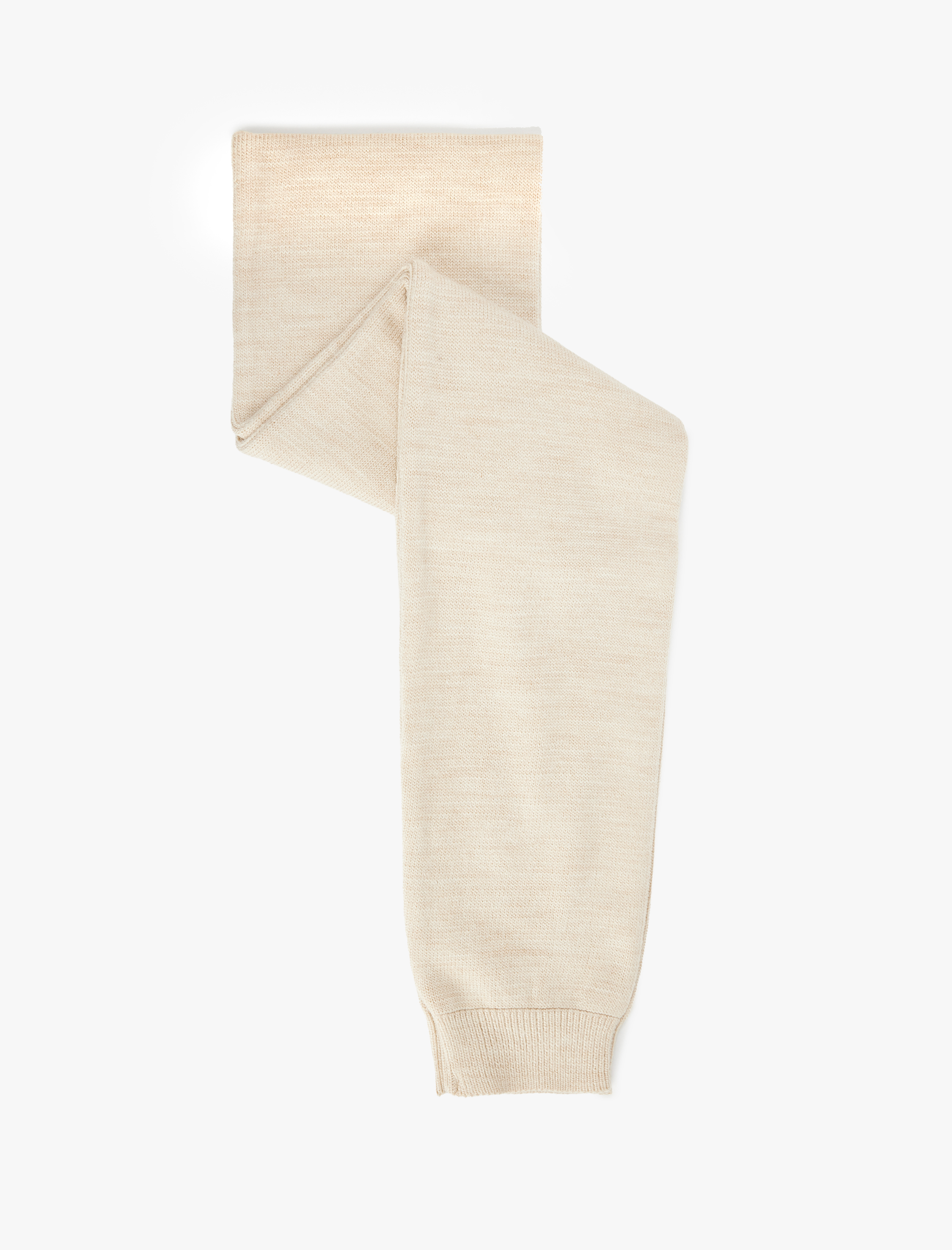  Kadın Basic Ribana Detaylı Triko Uzun Atkı - Koton X Şahika Ercümen