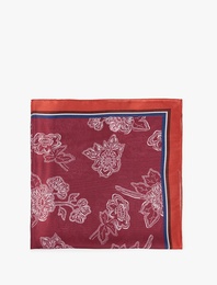 Çok Renkli Çiçek Desenli Kare Şal