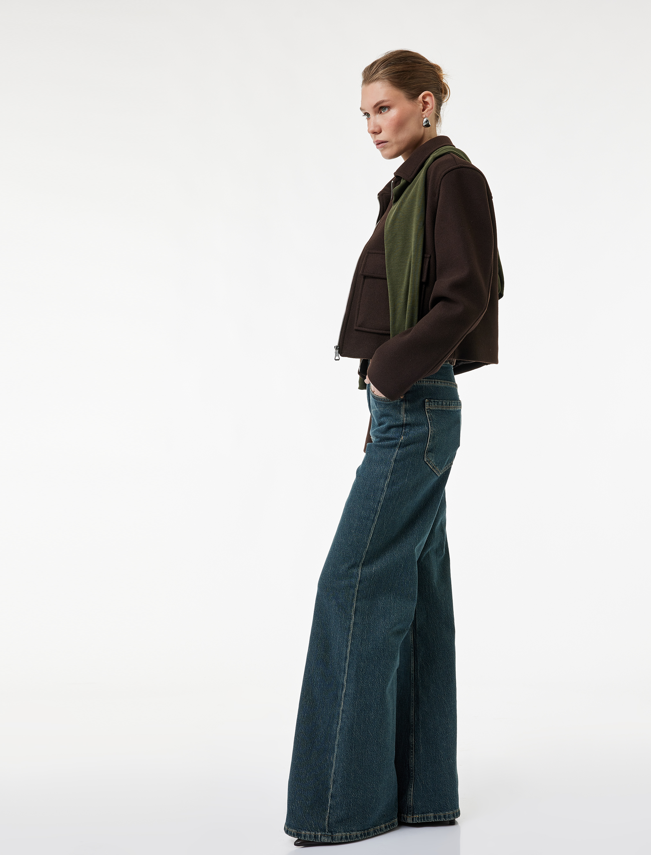   Dar Kesim İspanyol Paça Jean Pantolon - Flare Jeans