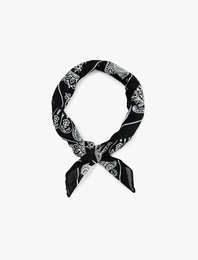 Pamuklu Etnik Desenli Kare Şal