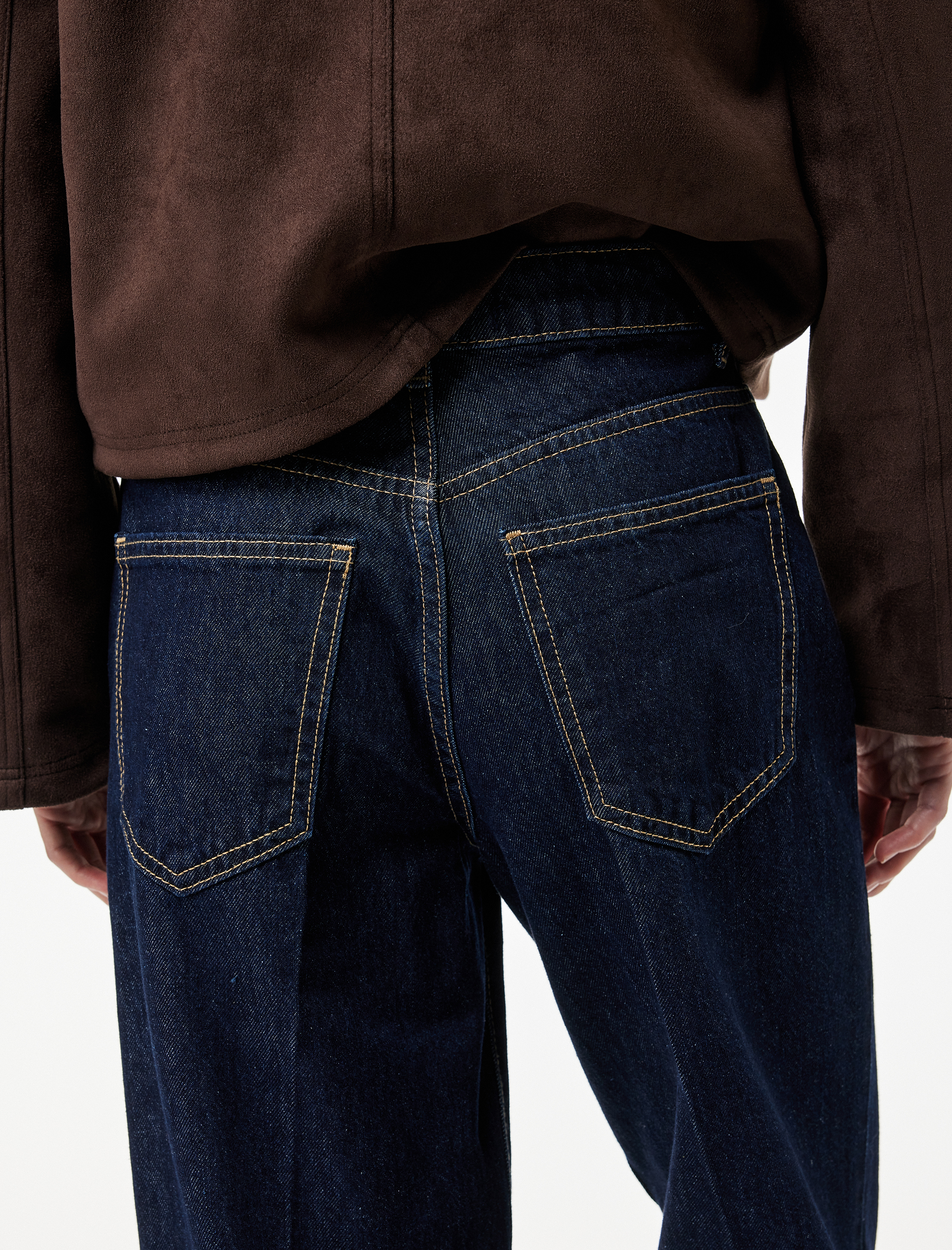   Yüksek Bel Düz Bol Paça Jean Pantolon - Straight Fit Jean
