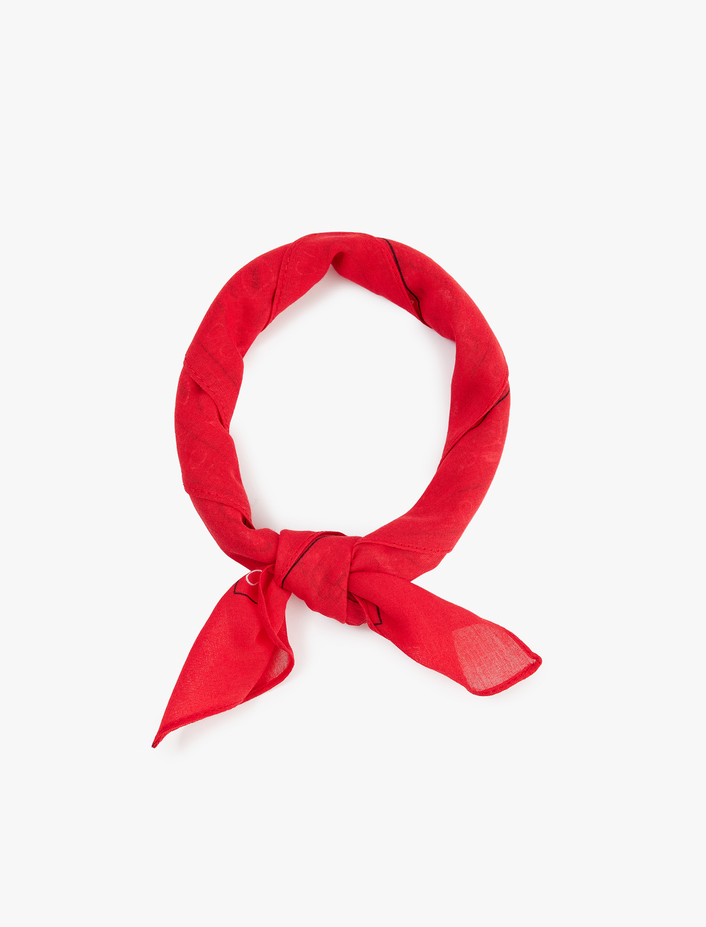  Kadın Pamuklu Etnik Desenli Kare Şal