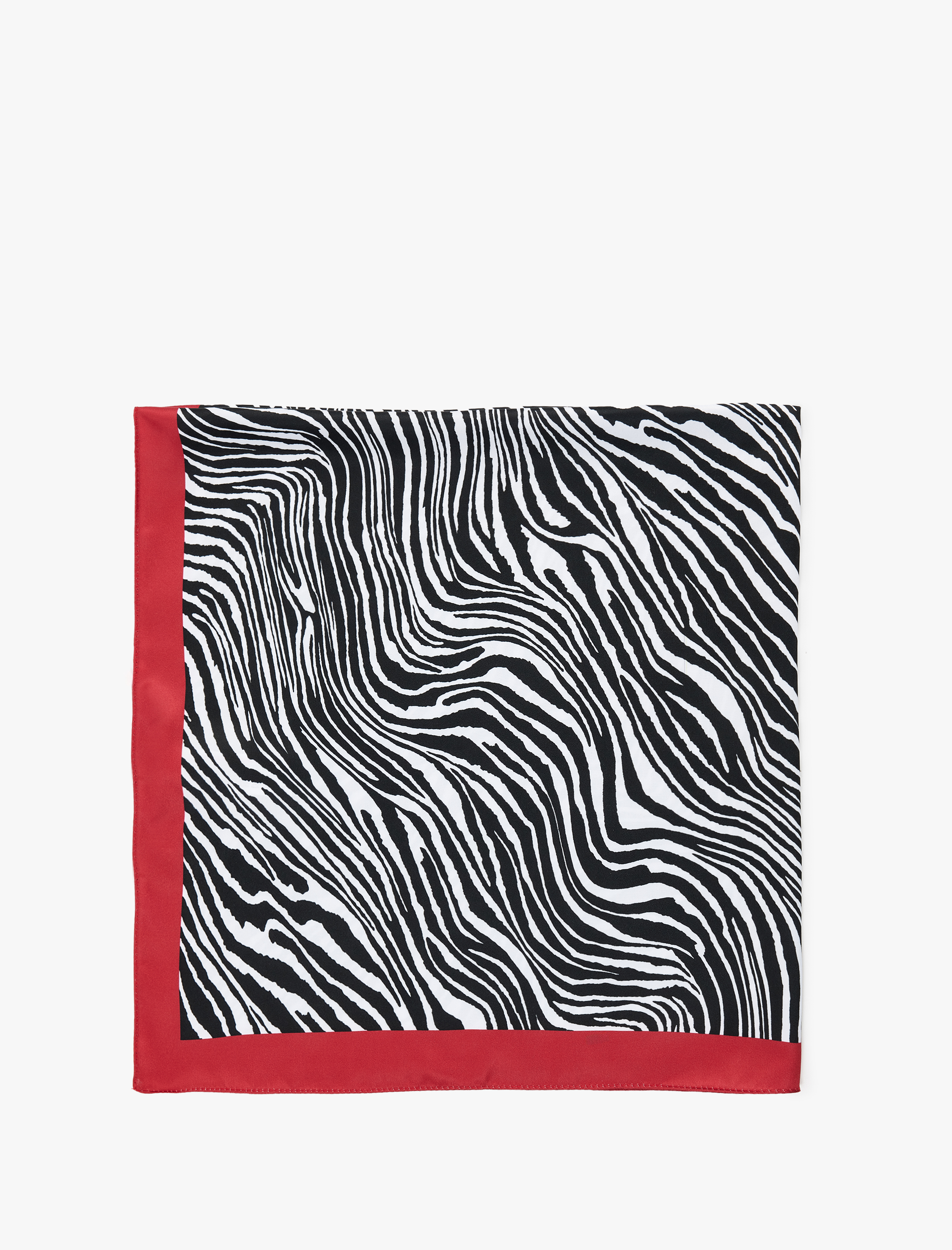  Kadın Zebra Desenli Kare Şal