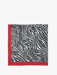 Zebra Desenli Kare Şal