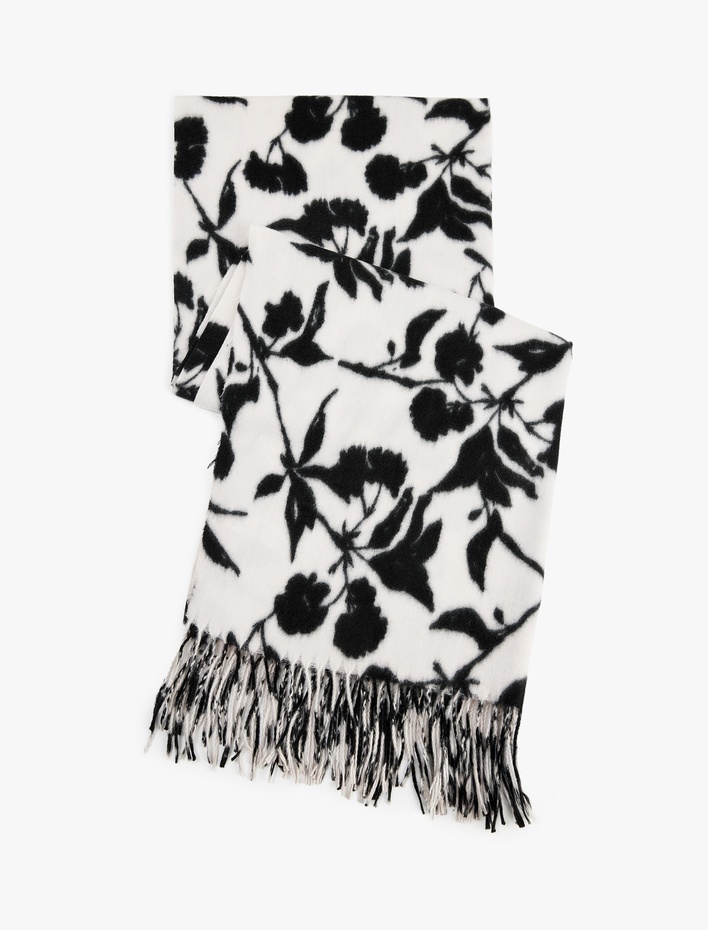 Kadın Çiçek Desenli Atkı