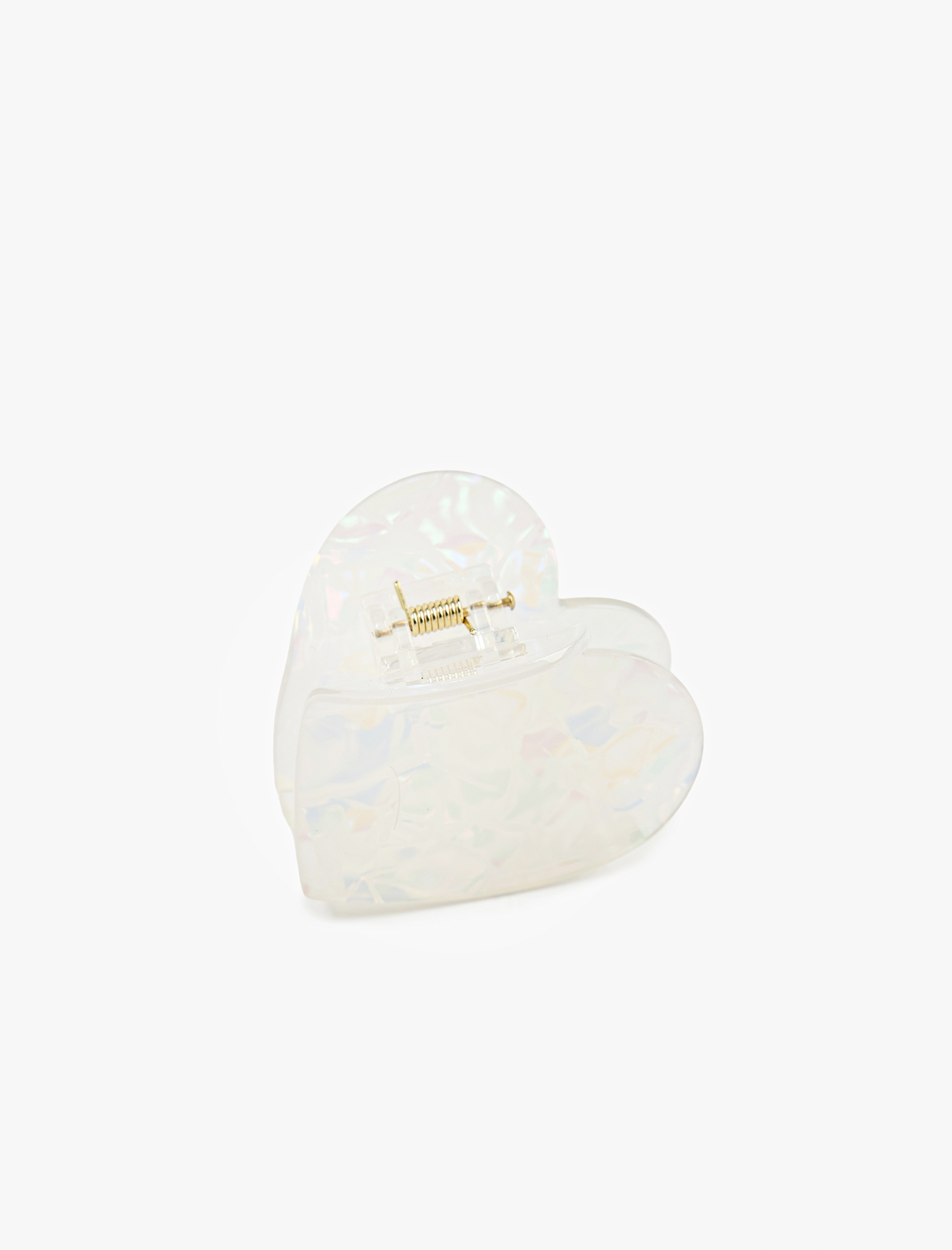  Kadın Kalp Detaylı Kıskaçlı Toka