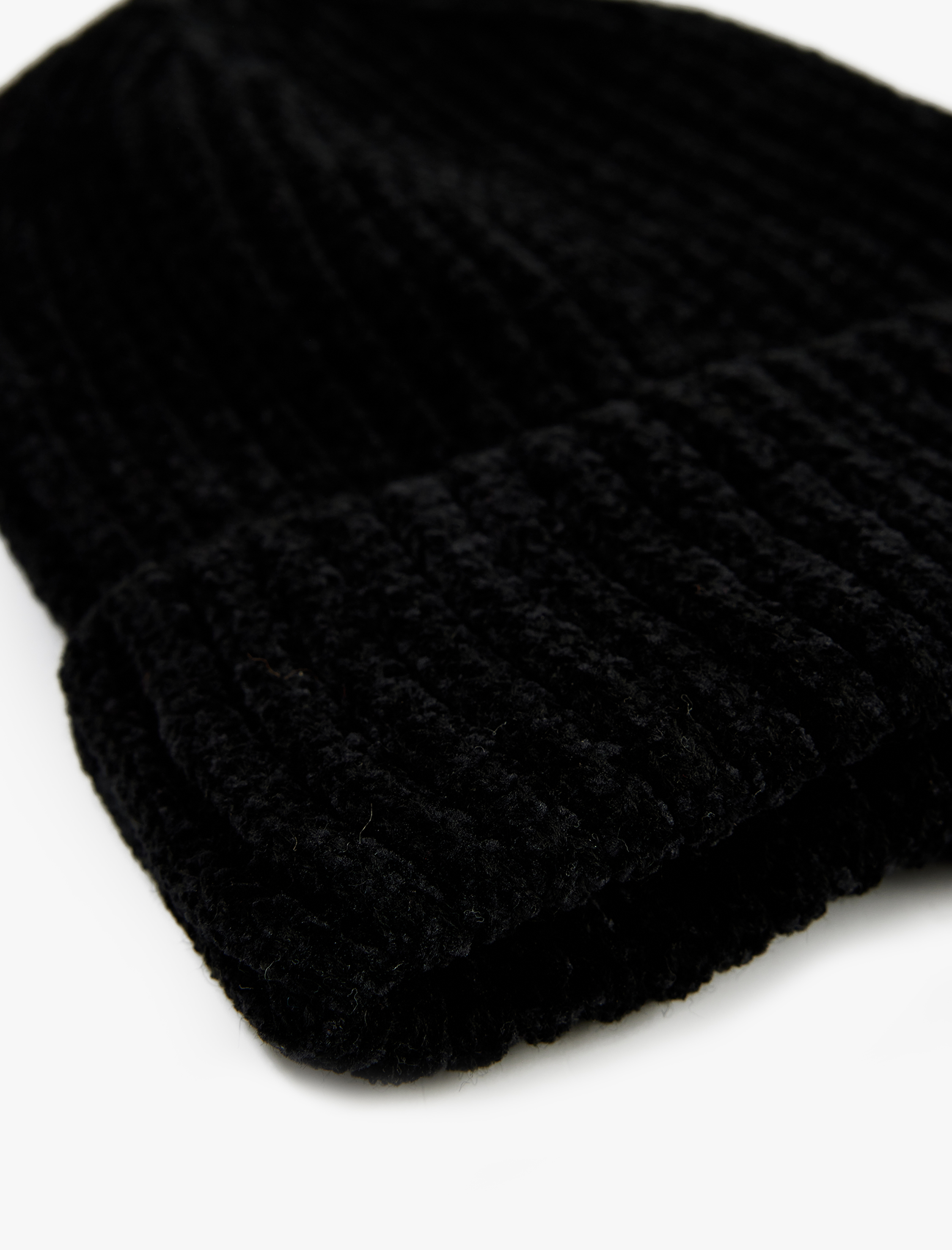  Kadın Basic Katlı Kırçıllı Örgü Bere