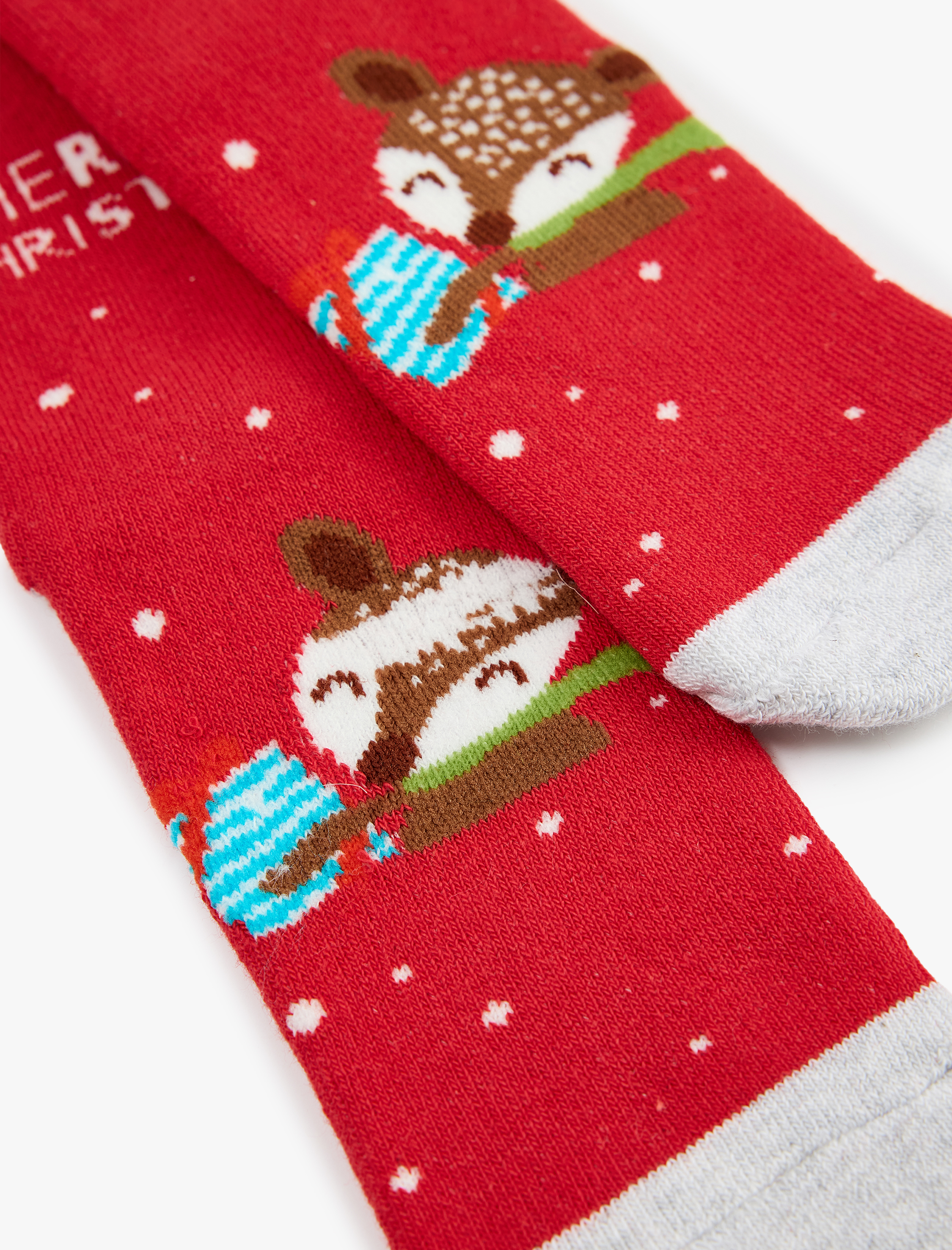  Kız Çocuk Pamuklu Yılbaşı Çorabı