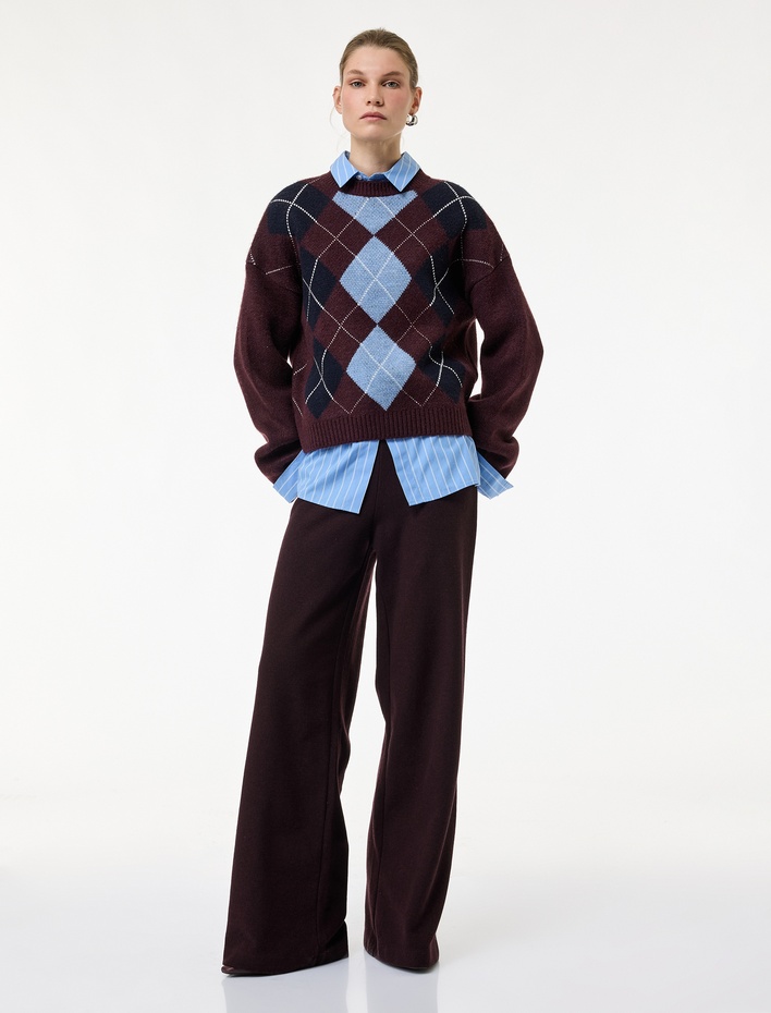  Koton X Melis Ağazat - Düz Geniş Paça Pantolon