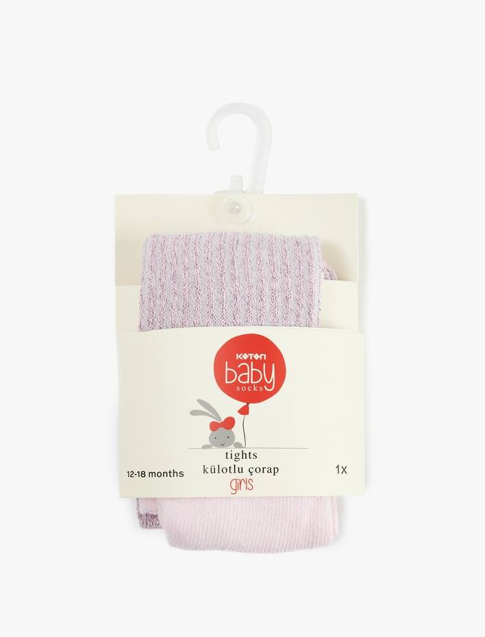 Kız Bebek Sim Detaylı Külotlu Çorap