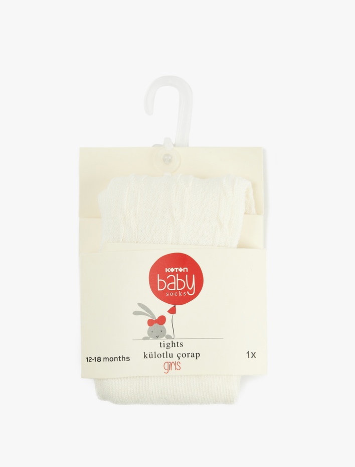 Kız Bebek Dokulu Külotlu Çorap