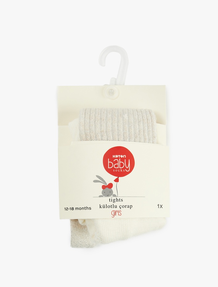 Kız Bebek Sim Detaylı Külotlu Çorap