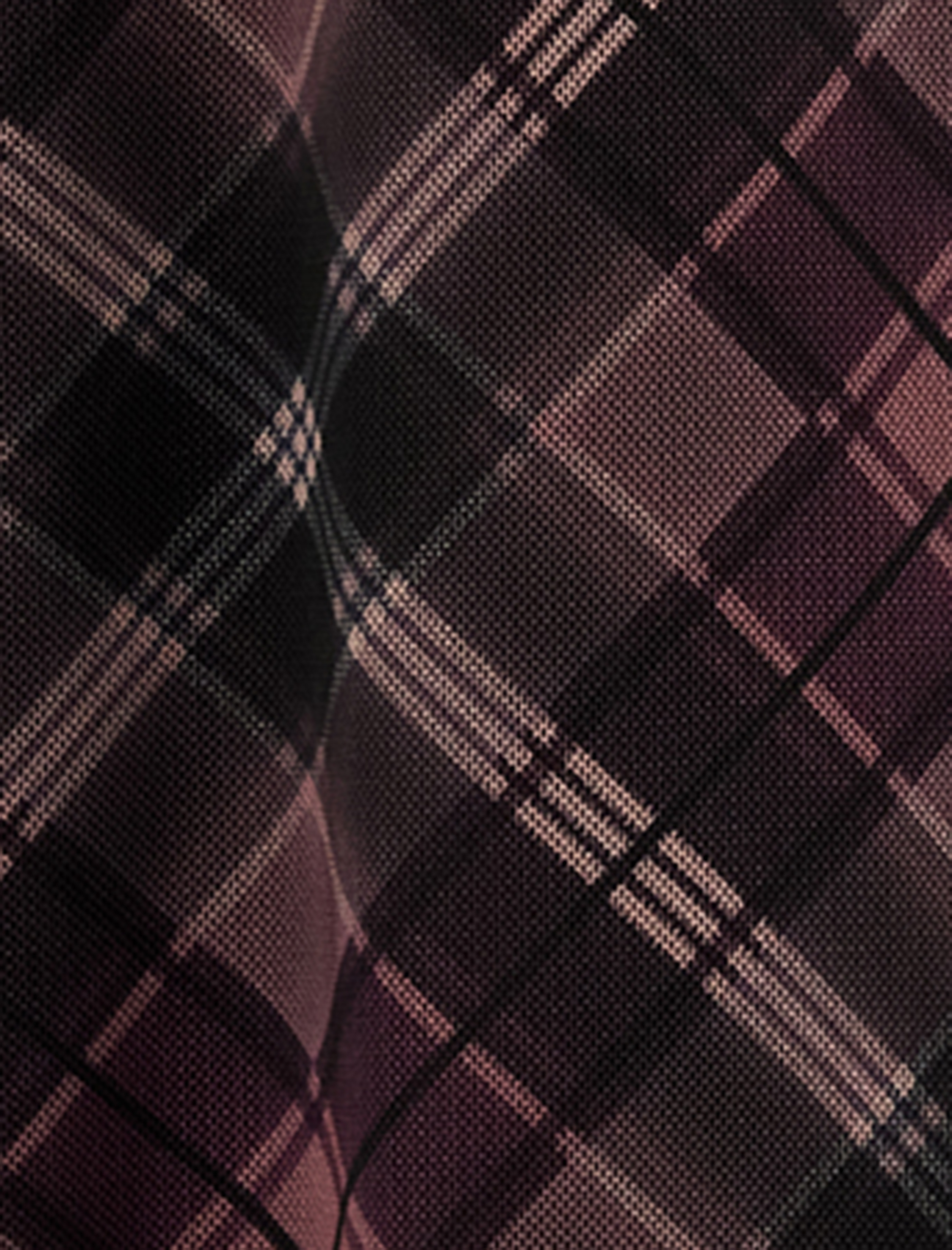   Asimetrik Midi Ekoseli Tül Etek