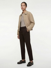 Slim Fit Cepli Yüksek Bel Cigarette Pantolon